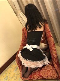 Shangri-la Hotel Maid dress Trasparenze Fanny Italy half drum black silk(20)